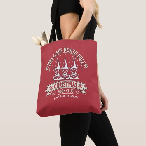 Moms Reading Book Club Personalized Christmas Tote Bag