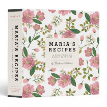 Mom's Recipe Binder - Blush Bouquet