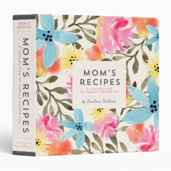 Mom's Recipe Binder - Paradise Floral by origamiprints at Zazzle