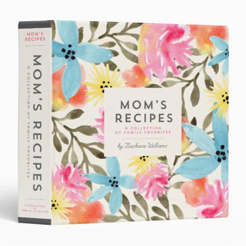 Moms Recipe Binder _ Paradise Floral