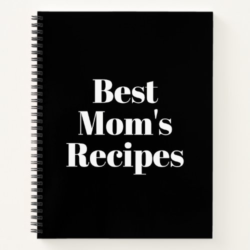 Moms Recipes Mothers day or Birthday gift Notebook
