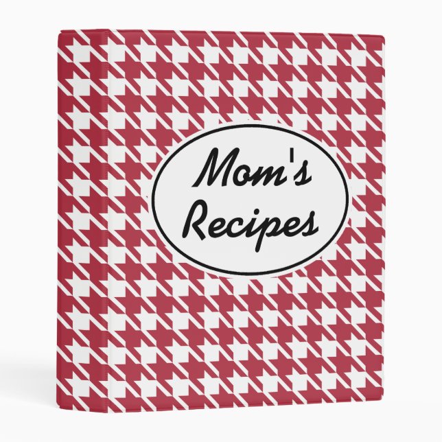 Mom's Recipes Small Recipe Organizer Binder Gift (Front/Spine)
