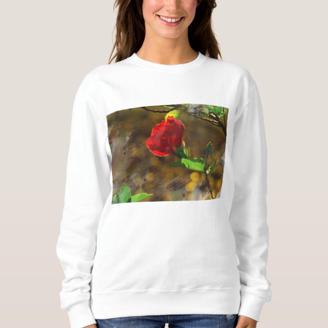 Mom's Red Flower Sweatshirt (Front)