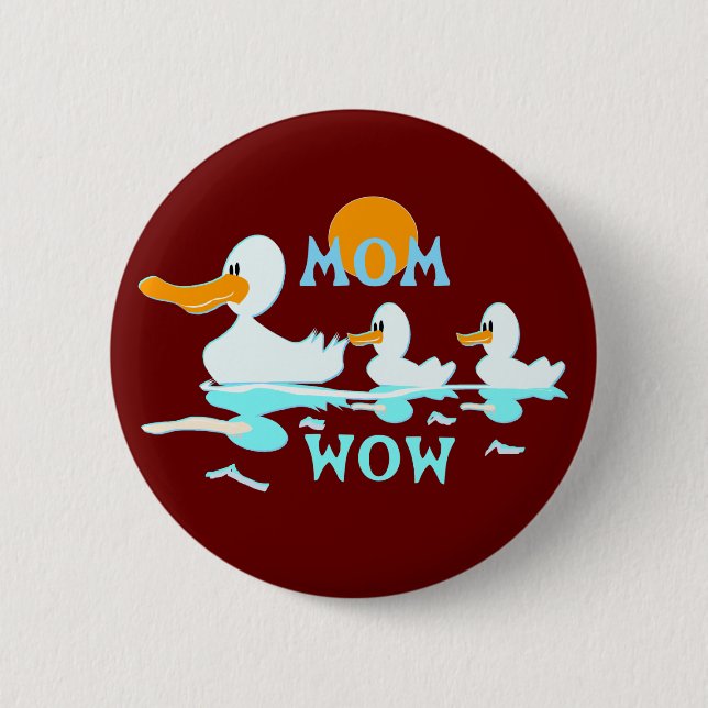 Mom's Reflection Pinback Button (Front)
