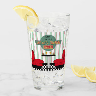 Mom's Retro Diner with Burgers & Beer Glass