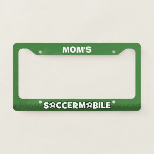 Mom's Soccermobile Soccer Mom Custom License Plate Frame