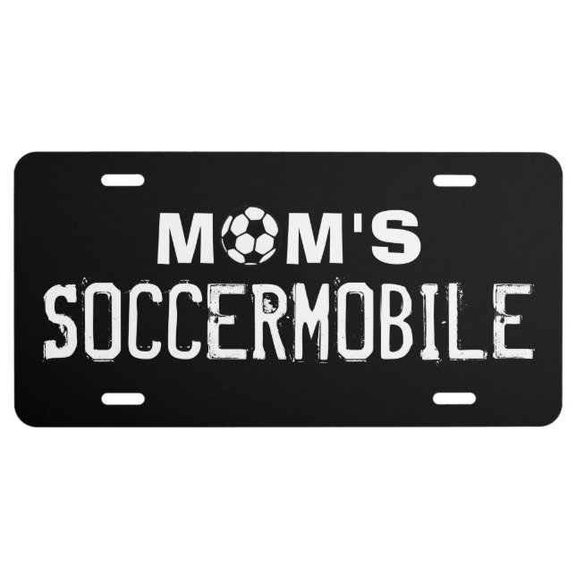 Mom's Soccermobile Soccer Mom License Plate (Front)