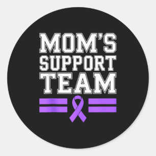 Mom's support team family lupus awareness sle classic round sticker