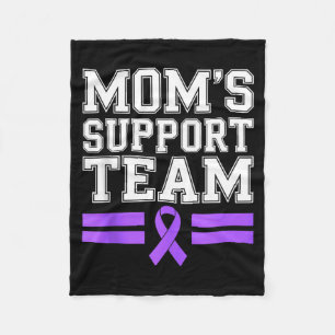 Mom's support team family lupus awareness sle fleece blanket