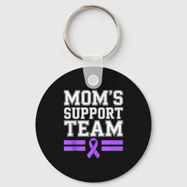 Mom's support team family lupus awareness sle keychain (Front)