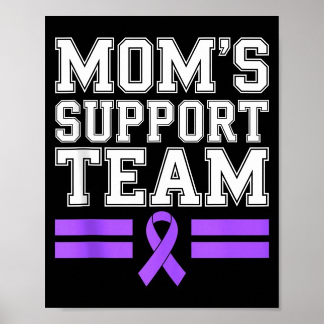 Mom's support team family lupus awareness sle poster (Front)