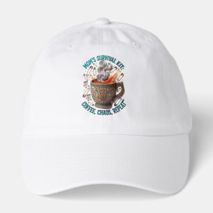 Mom's Survival Kit Tee   Coffee Chaos Repeat Funny Hat