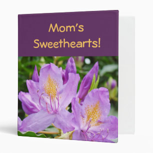Mom's Sweethearts! binder book Purple Rhodies