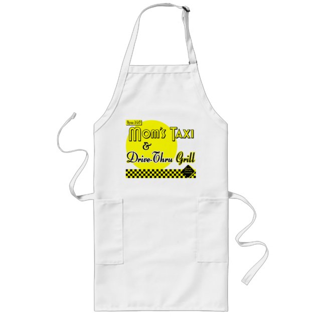 Moms Taxi and Drive-Thru Grill BBQ Apron (Front)