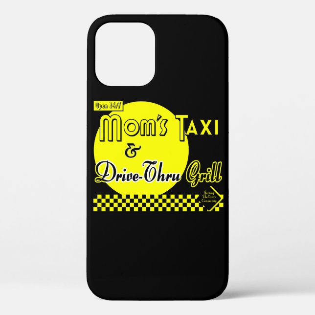 Moms Taxi and Drive-Thru Grill Retro iPhone Case (Back)