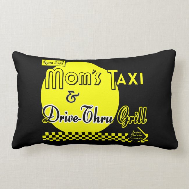 Moms Taxi and Grill Retro Pillow