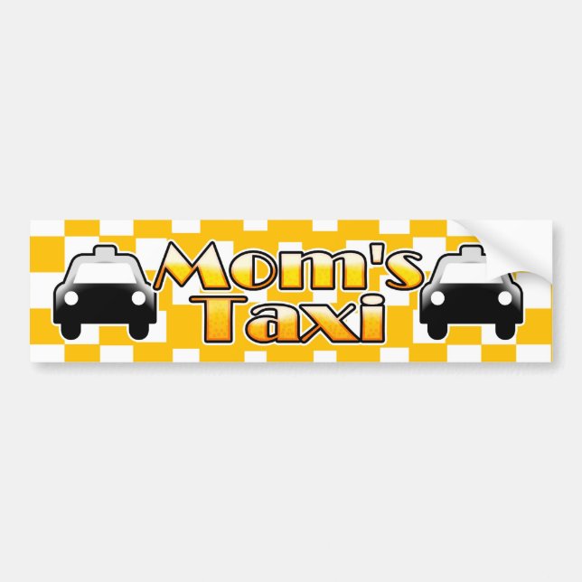 Mom's Taxi Bumper Sticker Car Auto Decal (Front)