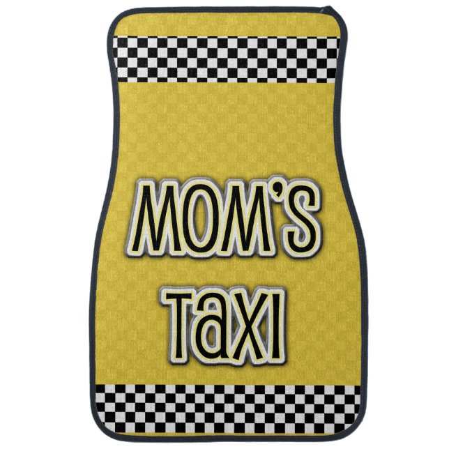 Mom's Taxi Funny Mama Humor Design Car Mat (Front)
