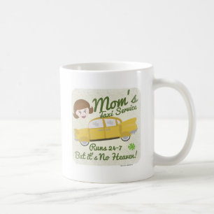 Moms Taxi Service Funny Cartoon Quote Art Coffee Mug