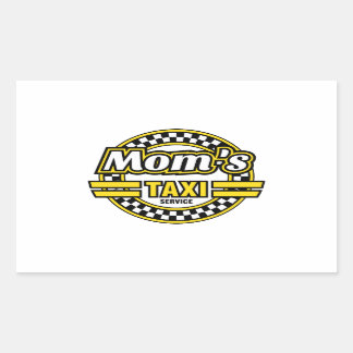 Mom's Taxi Service Logo Rectangular Sticker