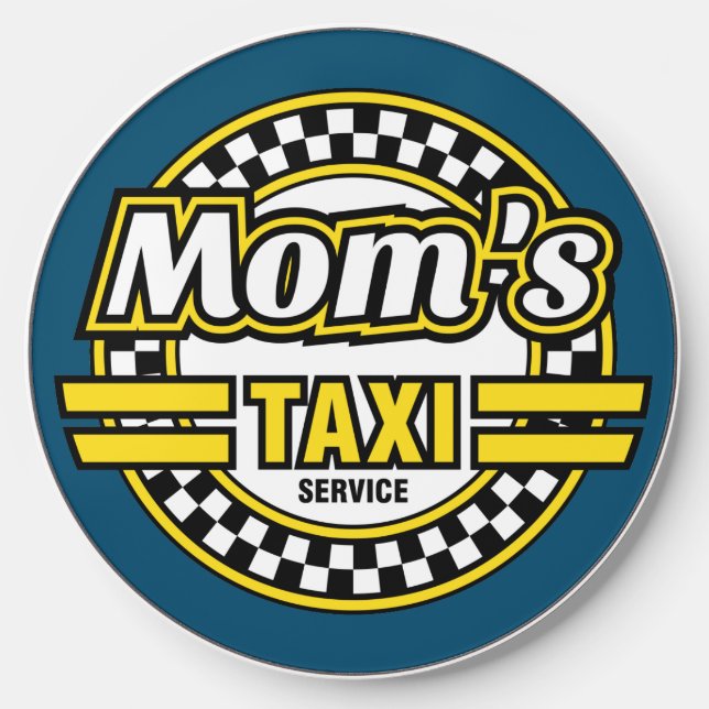 Mom's Taxi Service Logo  Wireless Charger (Front)