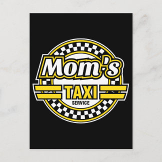 Mom's Taxi Service Postcard