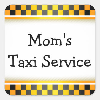 Mom's Taxi Service Square Sticker