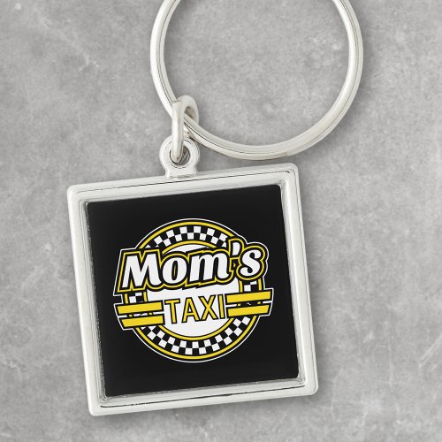 Moms Taxi Sign Keychain