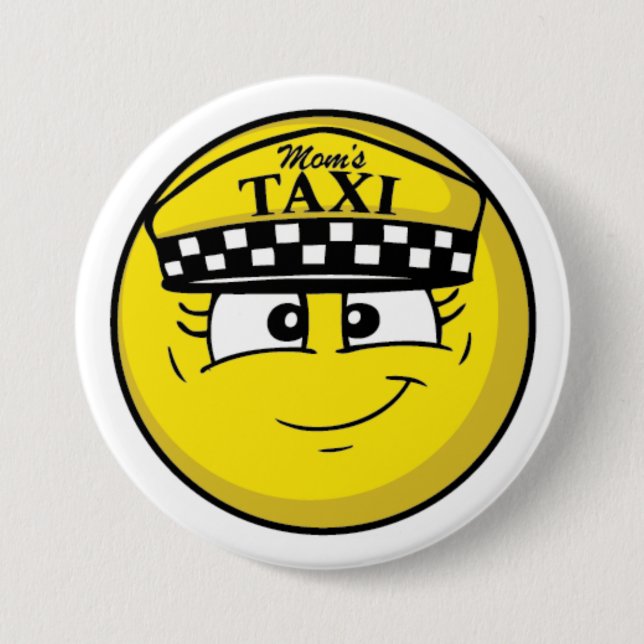 Mom's Taxi Standard, 3" Inch Round Button (Front)