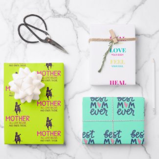 Mom's Treasured Embrace Wrapping Paper Set