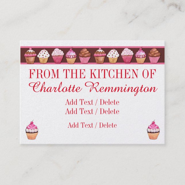 Mom's Treats / Cupcake / Bakery Business Calling Card (Front)