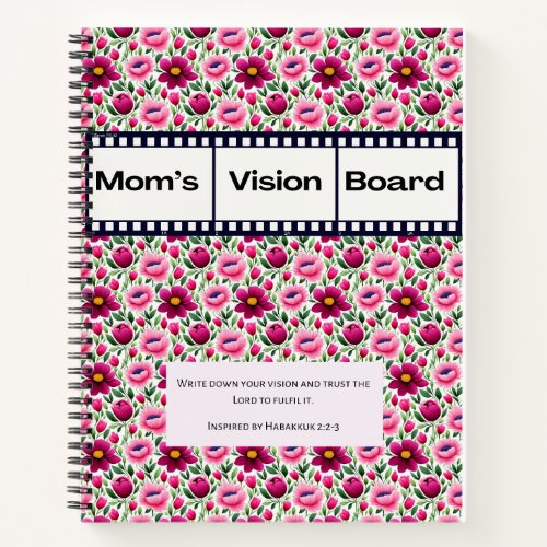 Moms vision board notebook