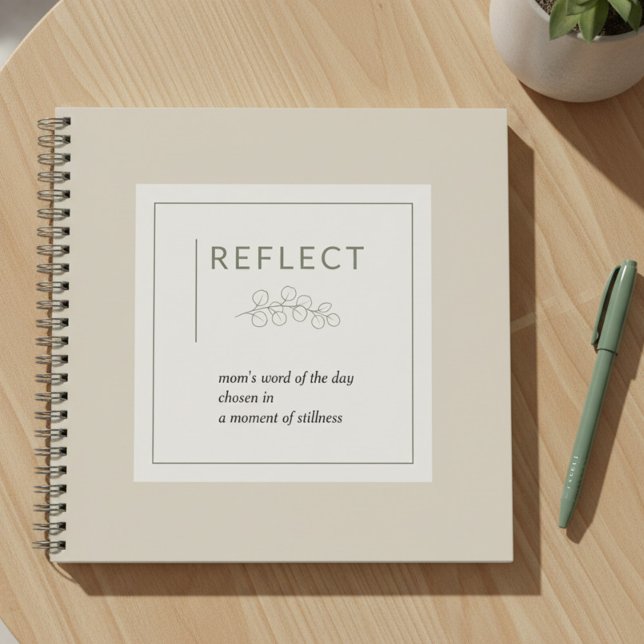 Mom's Word of the Day Daily Reflect Journal (Reflect journal to record a word of the day - fully editable text to personalize for mom or friend)