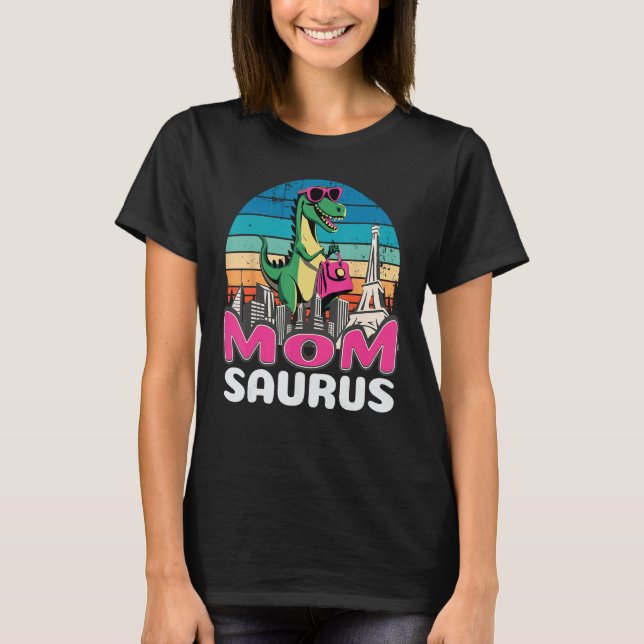 Momsaurus T Rex Dinosaur Mom Saurus Family T-Shirt (Front)