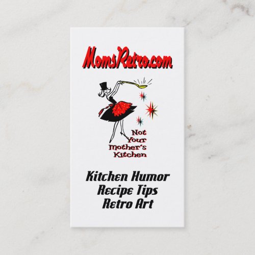 MomsRetro Recipe Equivalents Custom Business Card