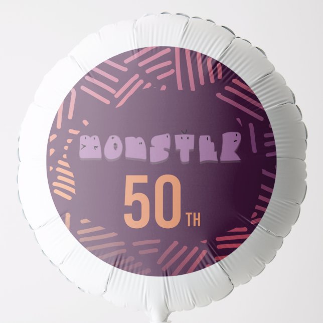 momster and hand drawn pattern balloon (Front)