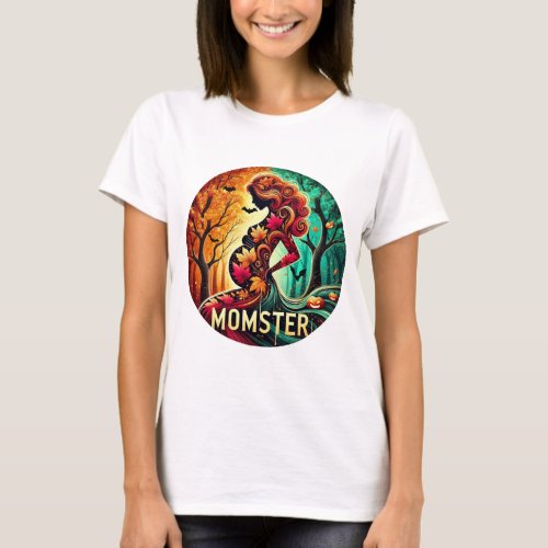 Momster Baby Announcement Autumn Halloween Themed T_Shirt