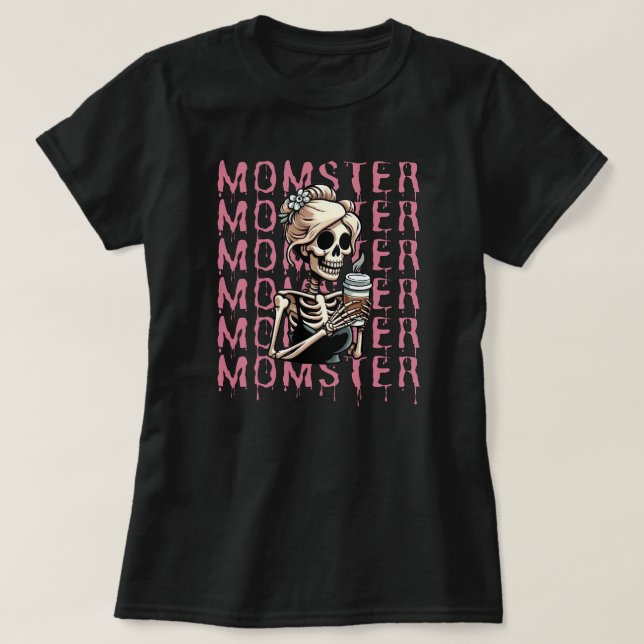 Momster Funny Mom Halloween T-Shirt (Design Front)