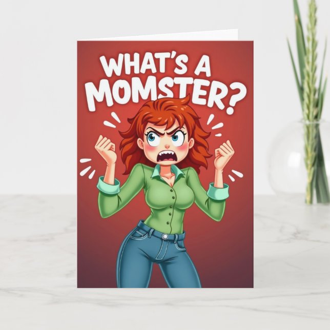 Momster Funny Mothers Day Card (Front)