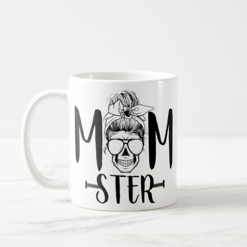 Momster Halloween Spooky Skull Mother Spider Messy Coffee Mug