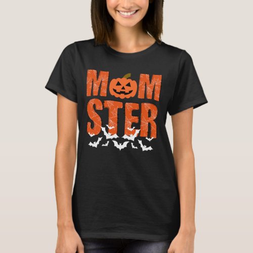 Momster Mom Funny Halloween T_Shirt