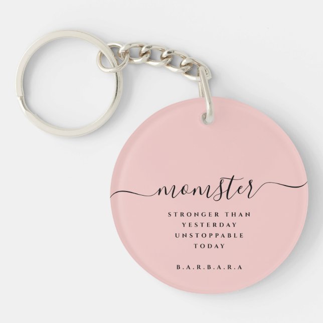 MOMSTER MOM LIFE STRONGER THAN YESTERDAY KEYCHAIN (Front)