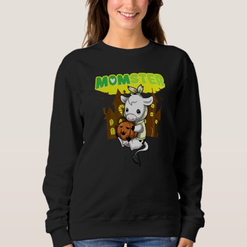 Momster Monster Mom Scary Halloween Mommy Creepy C Sweatshirt