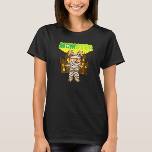 Momster Monster Mom Scary Halloween Mommy Creepy C T-Shirt