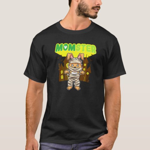 Momster Monster Mom Scary Halloween Mommy Creepy C T-Shirt