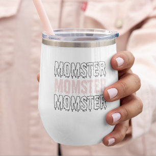 "Momster Pink Halloween Cute And Spooky Thermal Wine Tumbler