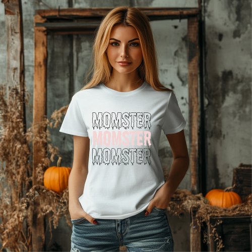 Momster Pink Halloween Cute  Spooky Tri_Blend Shirt