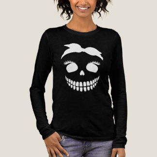 Momster Pumpkin Face with Bow for Halloween Tri-Blend Shirt