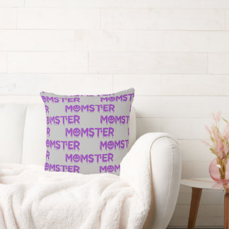 Momster Purple Version Throw Pillow
