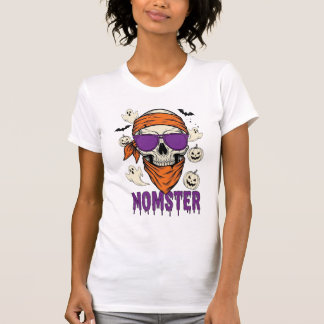 Momster skull Funny Halloween Mom T-Shirt